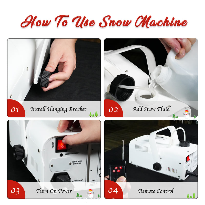MOKA SFX MK-S08 900W LED White New Portable Snow Machine