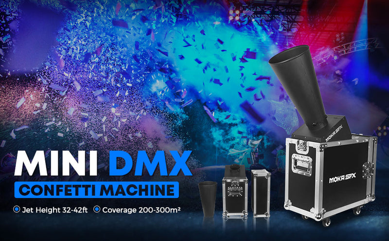 MOKA SFX MK-CN16 DMX mini máquina de cañón de confeti de CO2