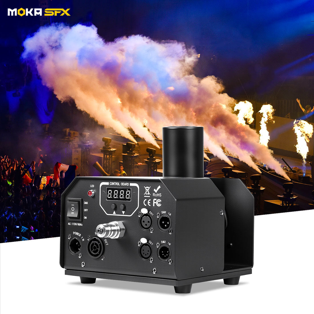 MOKA SFX H-C02 Powerful 180 Degree Adjustable No Ice CO2 Jet Machine