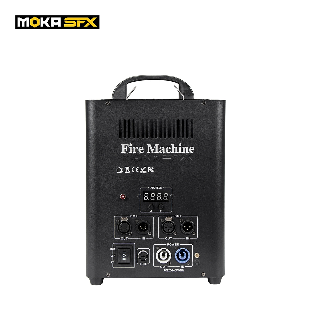 MOKA SFX H-E02 2-Head Single Shot Powerful Flame Machine