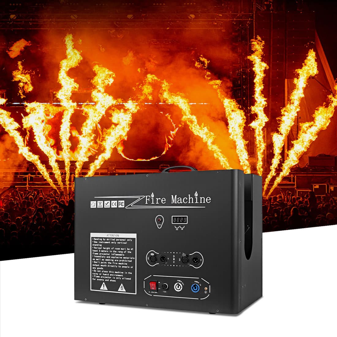 5-Head DMX Flame Machine – H-E05 | MOKA SFX – MOKA SFX