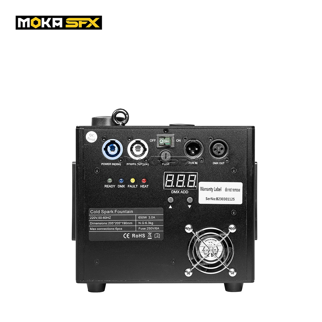 MOKA SFX MK-E12 Wireless Remote Control Cold Spark Hanging Fountain Machine