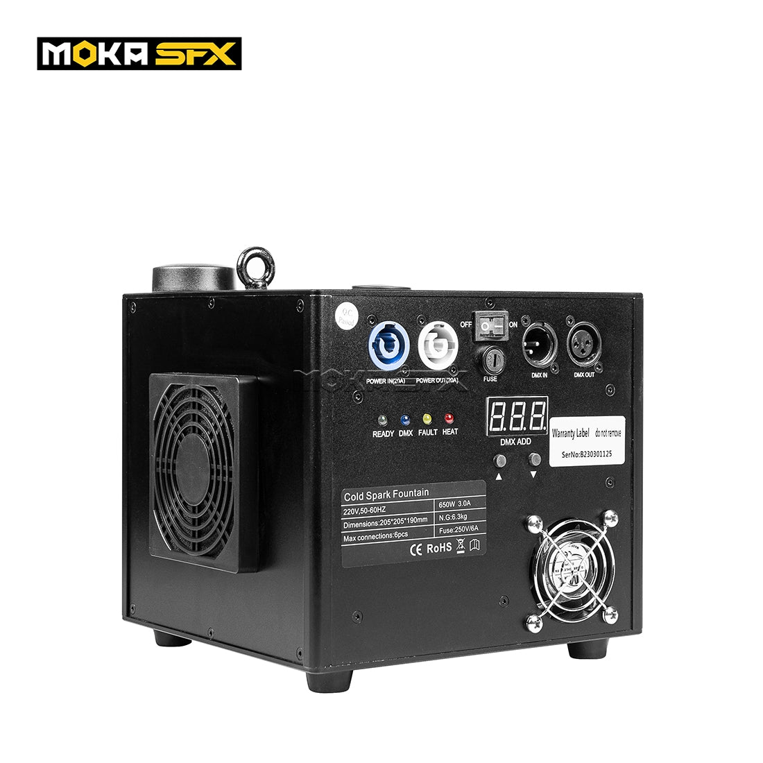 MOKA SFX MK-E12 Wireless Remote Control Cold Spark Hanging Fountain Machine