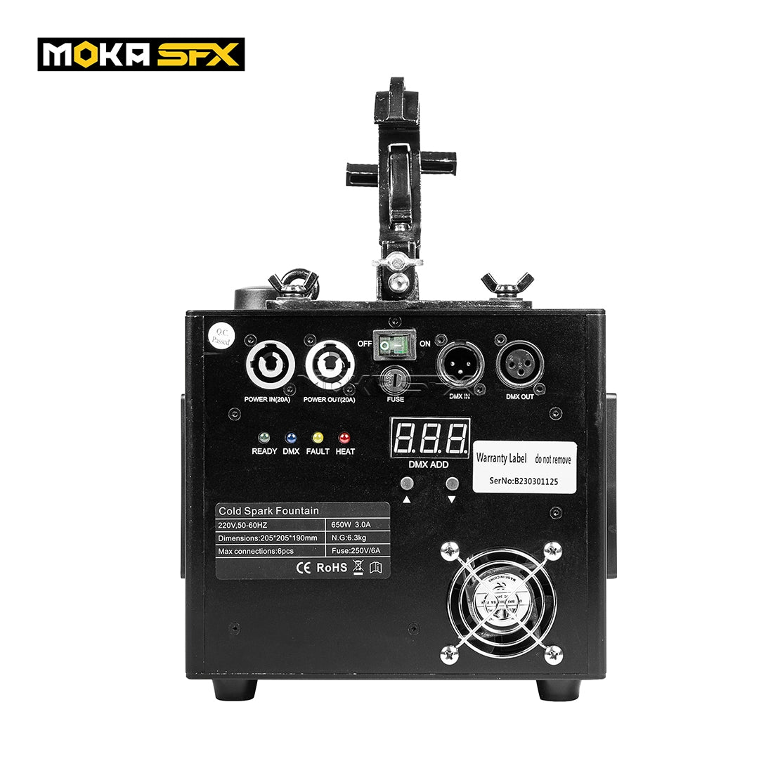 MOKA SFX MK-E12 Wireless Remote Control Cold Spark Hanging Fountain Machine