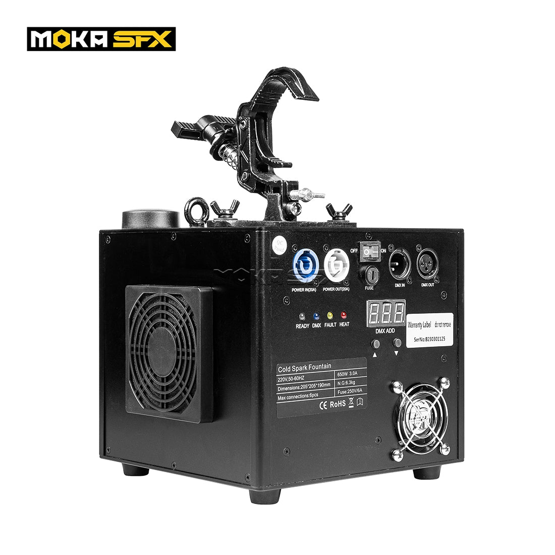 MOKA SFX MK-E12 Wireless Remote Control Cold Spark Hanging Fountain Machine