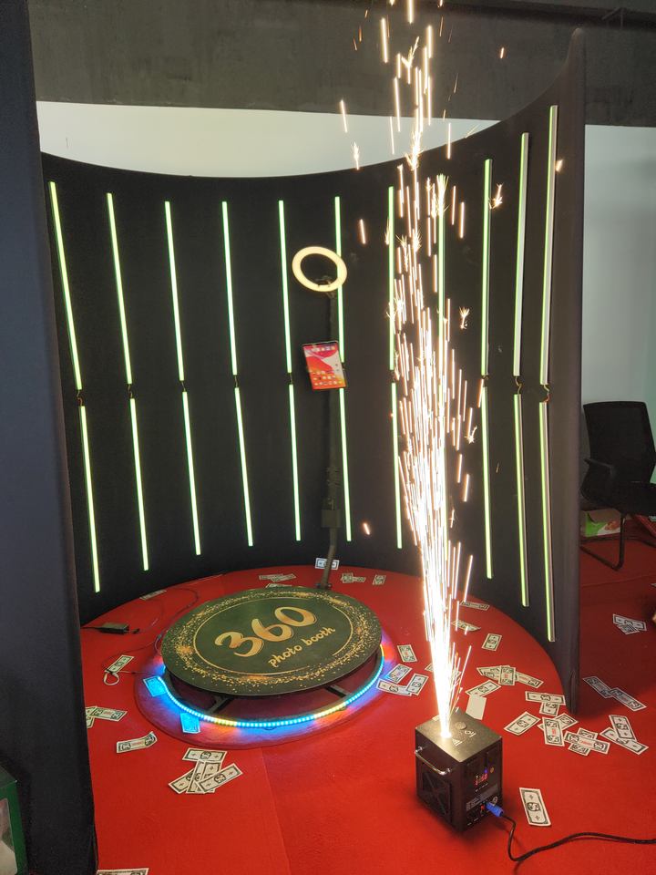 MOKA SFX 360 photo booth background 360 backdrop enclosure with LED lights