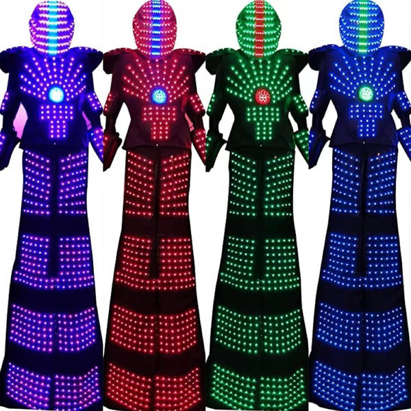 Cosplay LED Light Cool Men's Party Protagonist Helmet Robot Costume