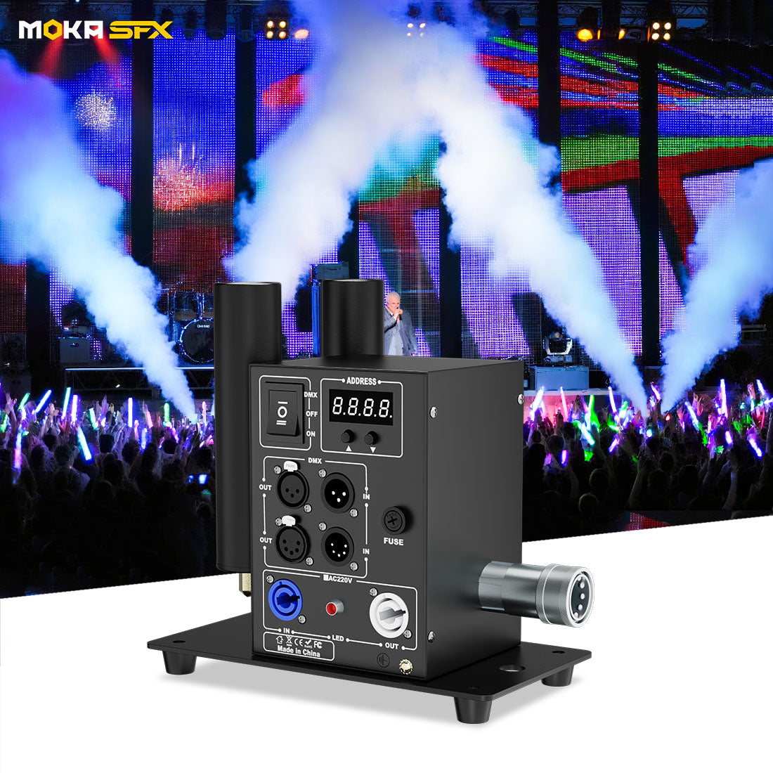 MOKA SFX MK-C10A Double Nozzle DMX512 Control Digital CO2 Jet Machine