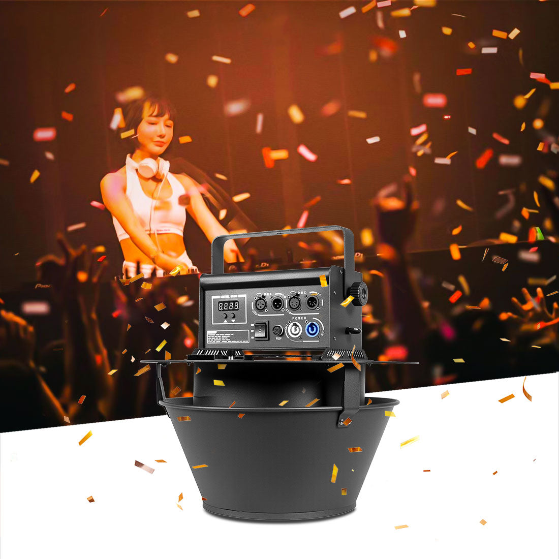 SFX MK-CN08 Dmx/Remote Control Hanging Swirl Confetti Machine