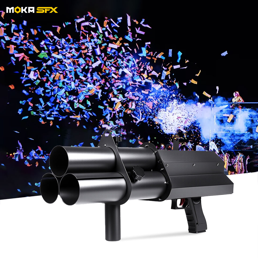 MOKA SFX MK-CN11 3-Head Manual Control Electric Confetti Gun