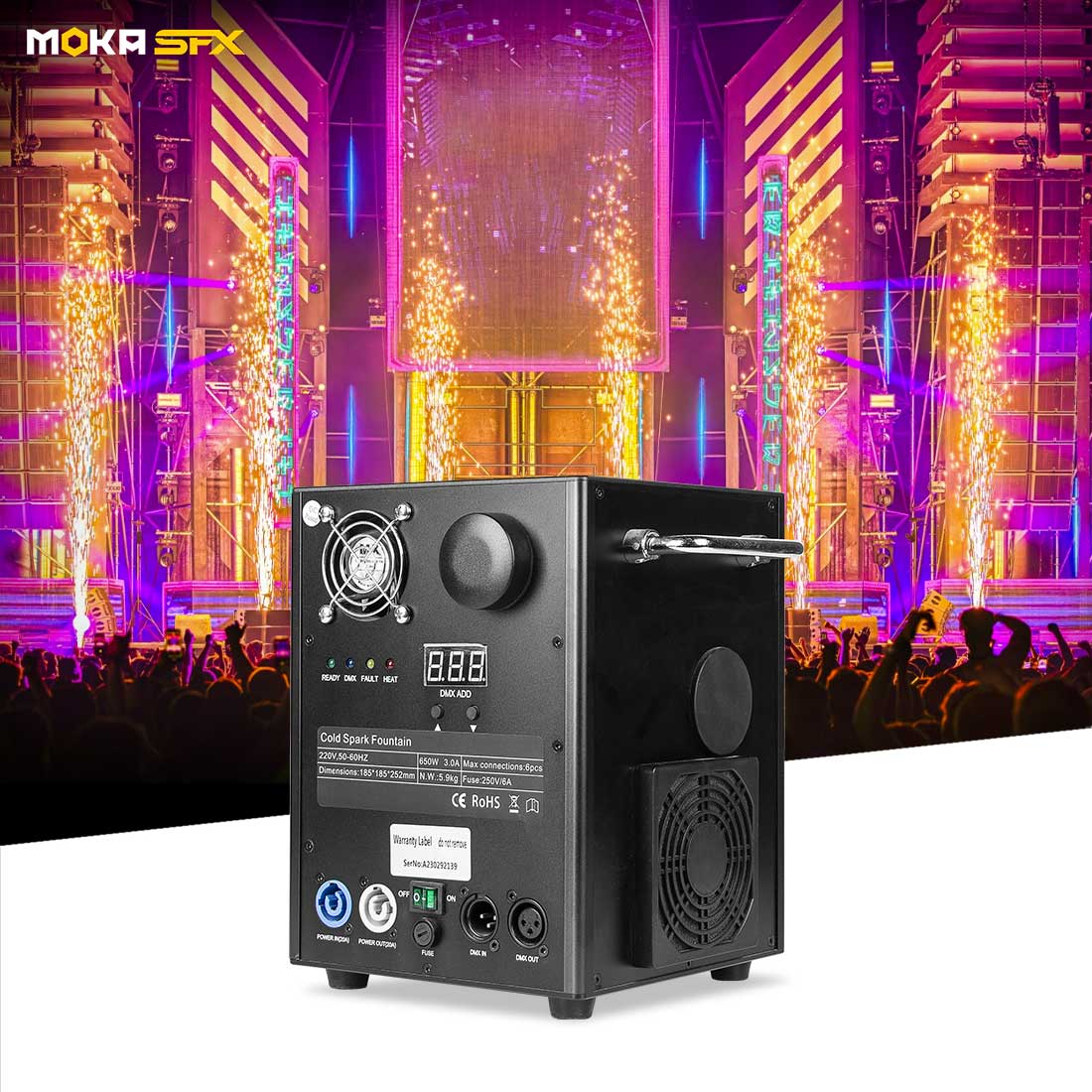 MOKA SFX MK-E15 MINI 650W Cold Spark Machine