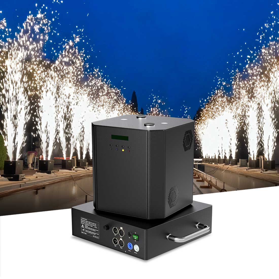 MOKA SFX E18 Rotate Cold Spark machine 1300w Pulverizador de doble giro
