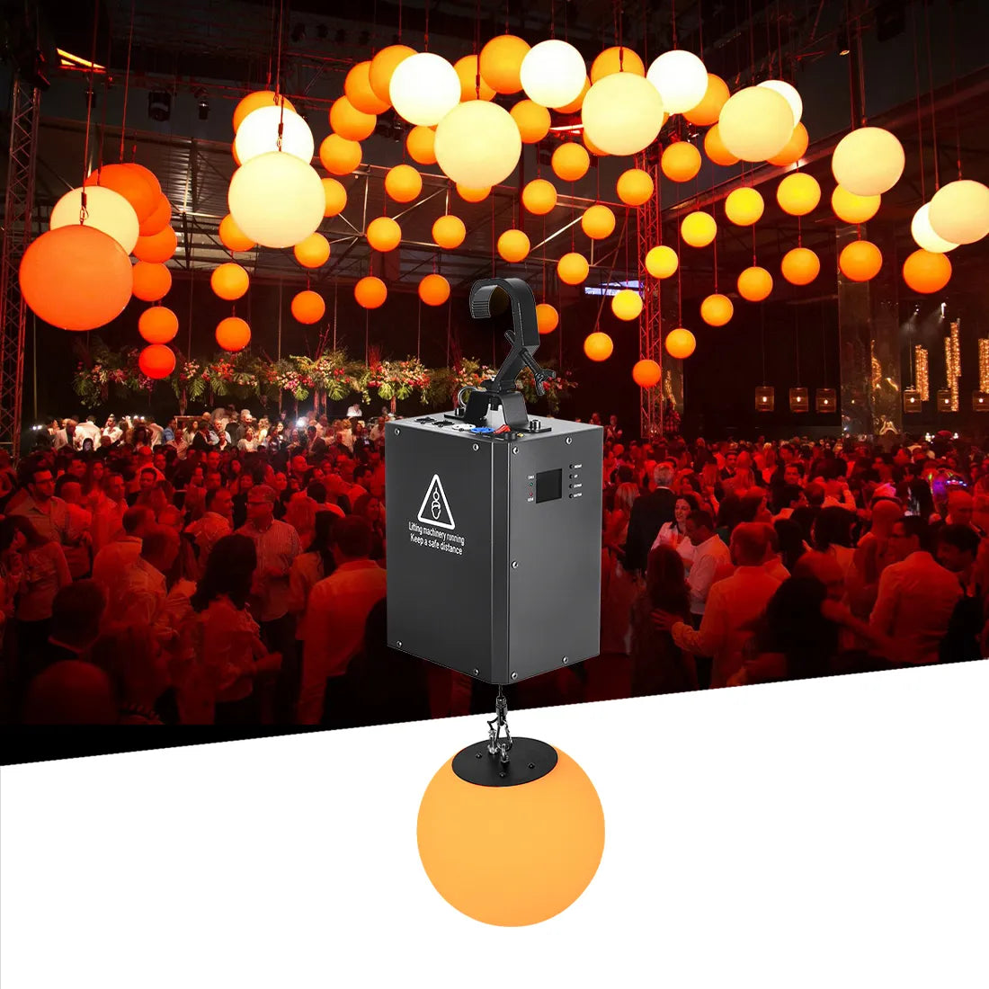 MOKA SFX MK-LB01 RGB DMX Lifting Ball LED Kinetic Ball