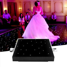 MOKA SFX MK-LD05A Wired Tempered Glass Starlight LED Dance Floor (Black) with Flight Case