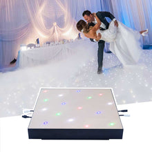 MOKA SFX MK-LD05A Wired Tempered Glass Starlight LED Dance Floor (White) with Flight Case