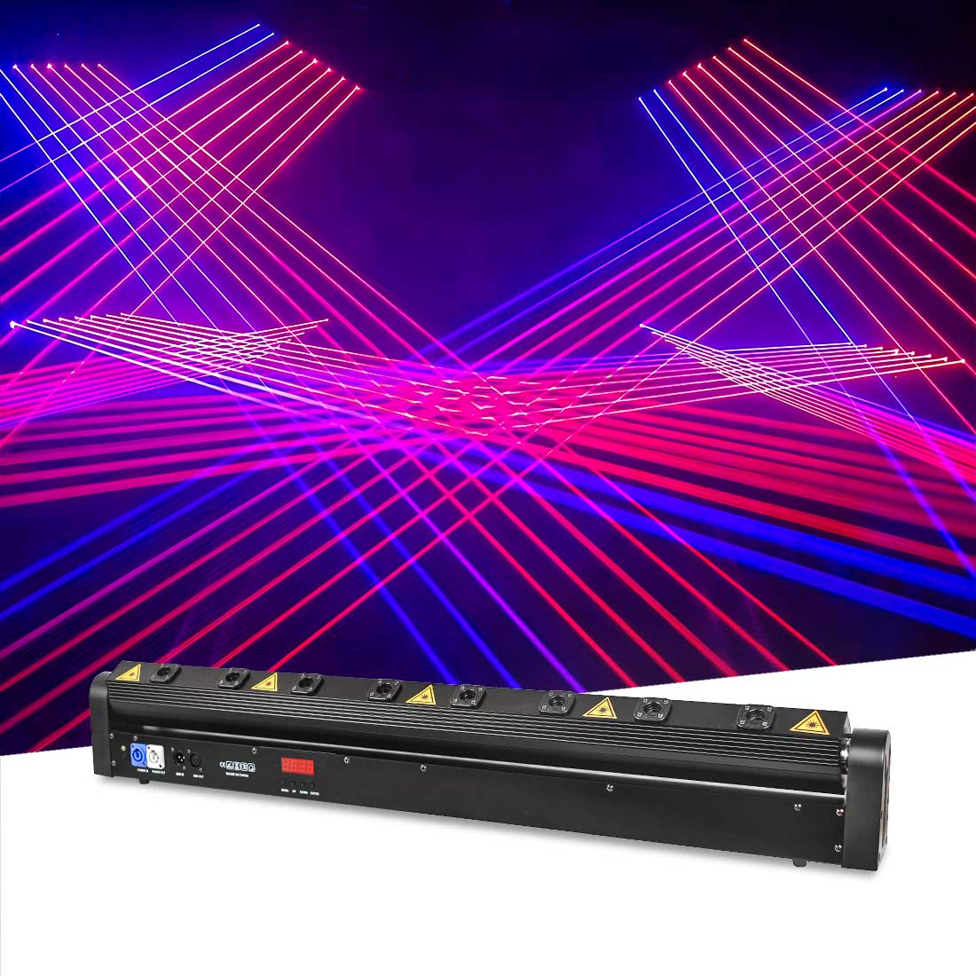 Full Color Image Rad MOKA SFX MK-LS08 8 Eyes RGB Full Color/ Single Red Moving Head Laser ...