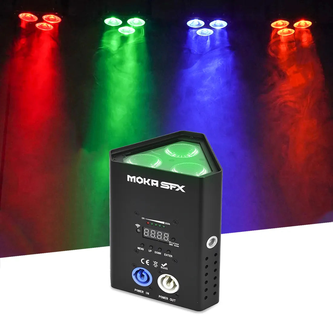 MOKA SFX P-00B 3*18W Battery Wireless DMX+ WIFI PAR Light 6IN1