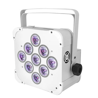 MOKA SFX P-03 Battery Wireless 9*18w RGBWA+UV 6 IN 1 White LED Par Cans