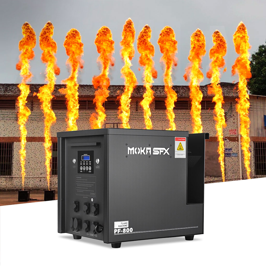 MOKA SFX PF-800 Rainproof high-altitude 10m flame thrower machine