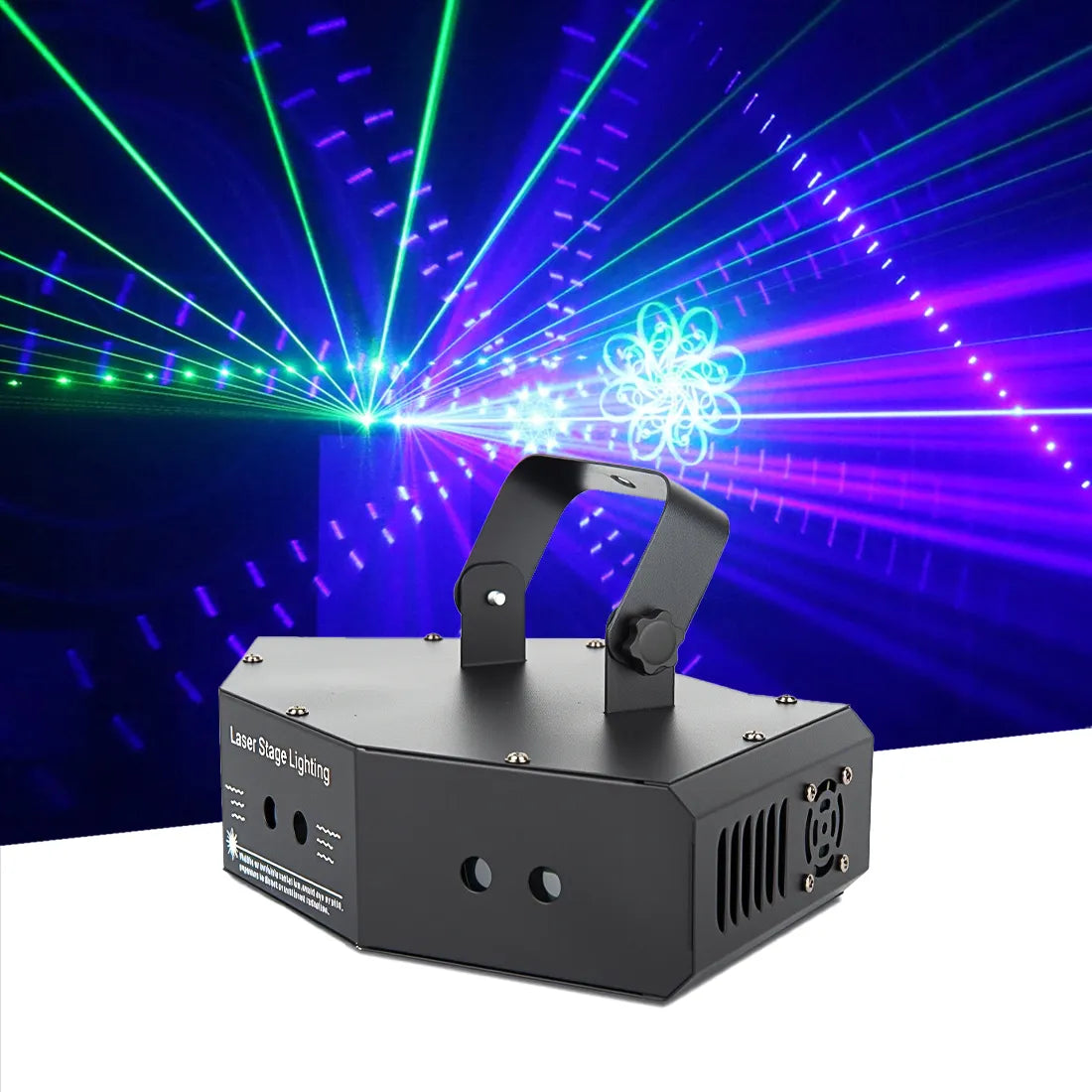 MOKA SFX 6 Eyes Scanning Dj Light Patterns Laser RGB Phase Disco Beam Light Control Voice KTV Lighting