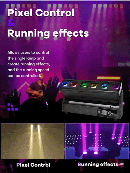 MOKA SFX 6×40W RGBW 4IN1 EPL Zoom Pixel Beam Bar Light Dj Party Club Stage Event