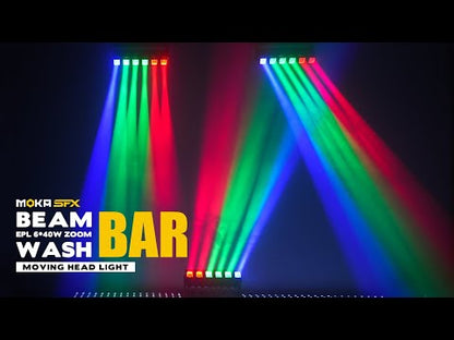 MOKA SFX 6×40W RGBW 4IN1 EPL Zoom Pixel Beam Bar Light Dj Party Club Stage Event