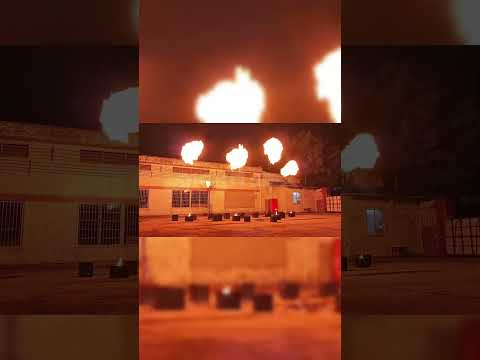 Fire Machine 4-Head Single Shoot Flame Machine - H-E04 | MOKA SFX