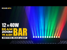 MOKA SFX 12×40W RGBW 4in1 LED Zoom Beam Wash Bar Moving Head Lights For Stage Event Lighting
