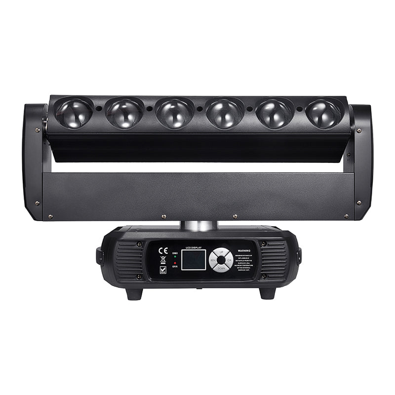 6x40W RGBW Infinite Rotating Moving Head Beam Light