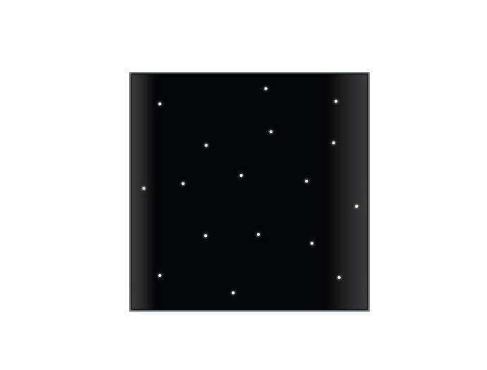 MOKA SFX MK-LD05A 50*50CM Tempered Glass Starlit LED Dance Floor (Black)