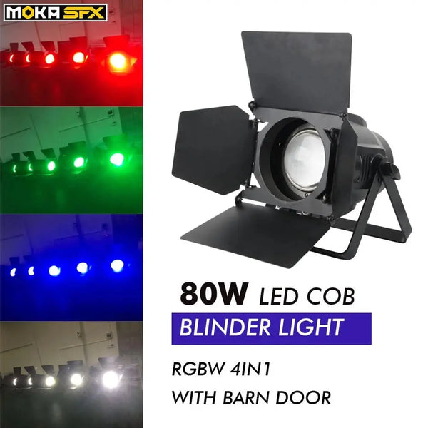 MOKA SFX P-08 80W High Brightness RGBW Cob Light Blinder With Shutter