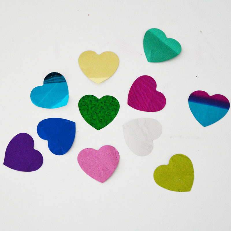 Confeti metálico colorido en forma de corazón MOKA SFX para fiestas de cumpleaños y bodas (5 kg/bolsa)