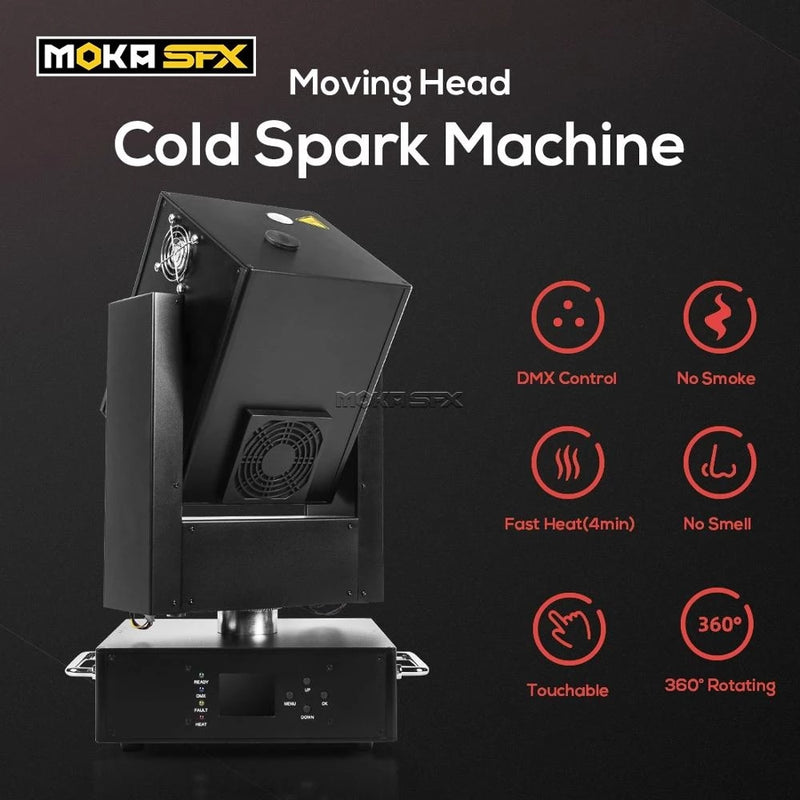 MOKA SFX MK-E16 DMX Control Moving Head Cold Spark Machine