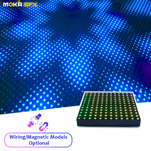 MOKA SFX MK-LD04C 144 (12*12) Azulejos de piso de baile LED interactivos de inducción digital de píxeles