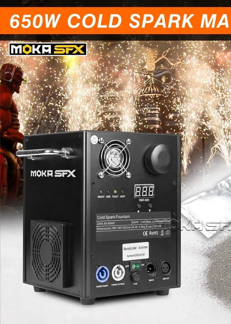 Tout concerne la Mini machine à étincelles froides MK-E15 - MOKA SFX