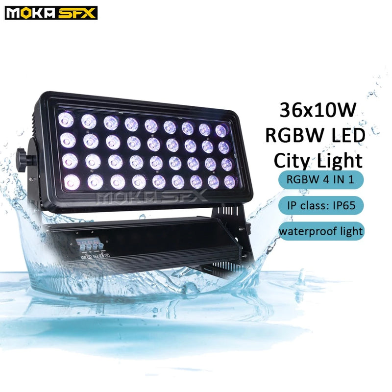 MOKA SFX 36 * 10w RGBW 4 en 1 Luz LED de ciudad a prueba de agua
