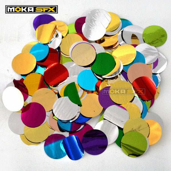 Confeti metálico redondo colorido MOKA SFX para fiestas de cumpleaños y bodas
